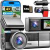 Ecomoment Dash Cam Front and Rear, 4k+1080P Dual Dash Camera for Cars view 1
