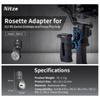 Nitze Rosette Adapter for DJI RS 4 Pro/RS 4/RS 3 Pro/RS 3/RSC 2/RS 2 Gimbal and Focus Pro Grip view 2