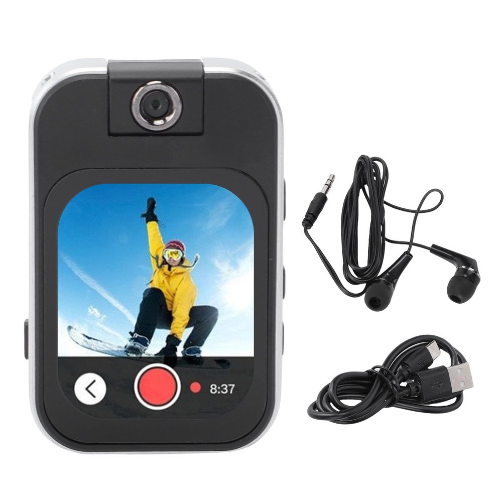 RASTKY MP3 MP4 Player Sports Action Camera HD Camera with Loop Recording & Back Clamp for Cycling Running Travel