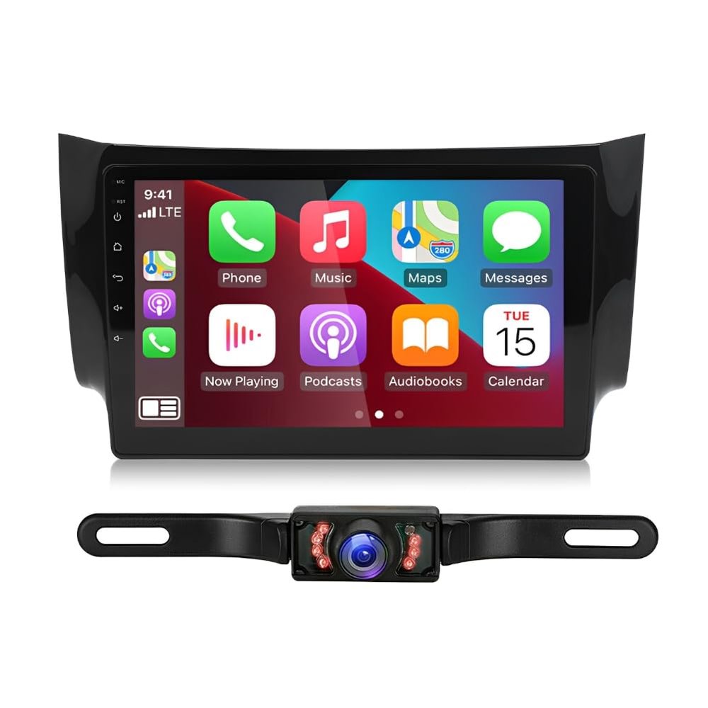 10inch Android 13 Car Radio for Sentra Sylphy 2013-18 with Wireless CarPlay & Android Auto, Built-in GPS WiFi Bluetooth Mirror Link Steering Wheel Control