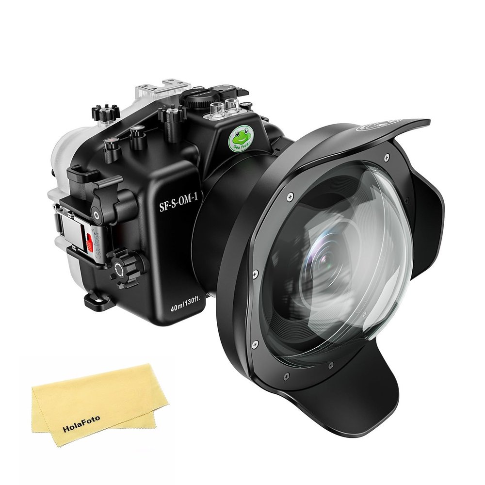 Seafrogs Underwater Housing for Olympus OM System OM-1 with 6-inch Dome Port kit, Waterproof Scuba Diving Case for Olympus OM1 +12-40mm f/2.8 PRO Lens