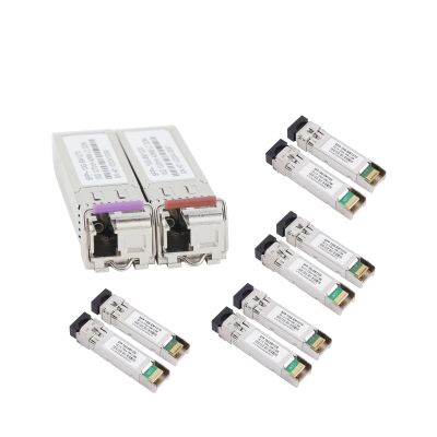 5Pair 1270nm/1330nm 10G Fiber SFP Module LC Single Mode 10KM/20KM/40KM A+B Fiber Module Fit for Ethernet Switch(40KM)