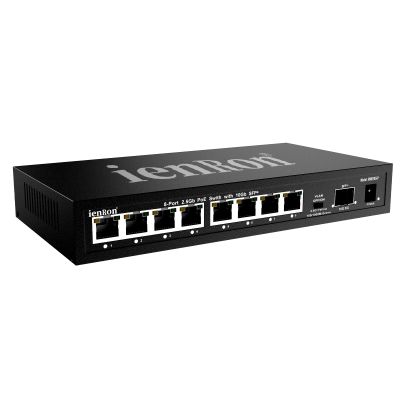 2.5G PoE+ Switch 8 Port with 10G SFP+ Uplink , IEEE 802.3af/at PoE 2.5gb Ethernet, 30W Per Port, 120W Total, 60Gbps Capacity, Vlan, Fanless Metal,6KV, Plug-and-Play for IP Cameras, APs, NAS,Office