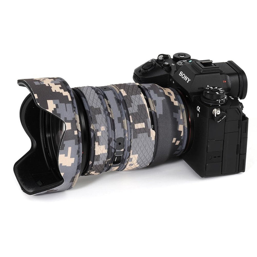 CHASING BIRDS Lens Camouflage Waterproof Coat for Sony FE 24-70mm F2.8 GM Rainproof Lens Protective Cover (Digital Camouflage,GM Version II)