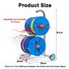 Blue Wire Spool Rack,Removable Electrical Wire Spool Holder Cart,4/6 Axle Cable Caddy with Wheels,for Industrial and Retail Use(4 reel) view 2