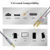 3ft 1Meter 3.5mm to DUAL 6.35mm Stereo Audio Cable, 1/4 to 1/8 TRS Bidirectional Cable for Guitar, Speakers, Amplifiers (3.5mm-dual 6.35mm) view 2