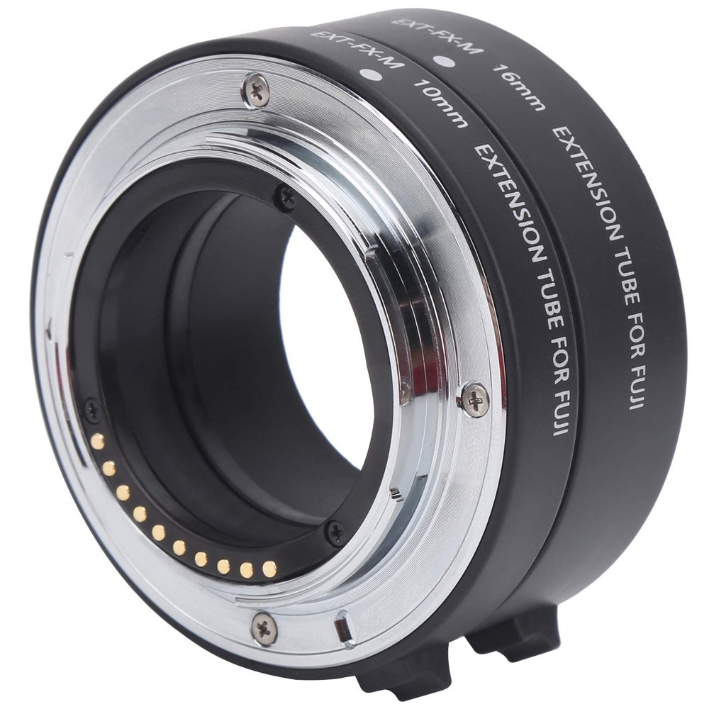 10mm 16mm Macro Autofocus Close Up Extension Tube Adapter, Fuji X Mount Camera Accessory, Aluminum Alloy Macro Extension Tube Set with Gold Plated Contacts for Close Up Photography