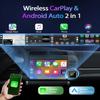 2026 Upgraded Wireless CarPlay Adapter for iPhone & Android Auto, Converts Wired to Wireless Car Play, 3-Second Auto Connect & Stable Zinc Alloy Material, Mini Plug & Play, with USB-A & Type-C view 2