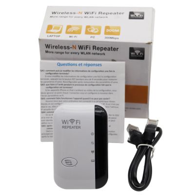 Genrico 300Mbps WiFi Signal Repeater, 300M Lightning Protection WiFi Range Extender Plug and Play, Signal Repeater