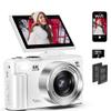 5K Digital Camera for Photography - 75MP WiFi Vlogging Camera for YouTube - UHD 18X Zoom Digital Cameras with Flip Screen 3" 180 - Travel Photography Flash Camara for Beginners & Adults view 1
