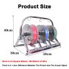 3/4 Reel Wire/Cable Distributor,Iron Multiple Axle Cable Rack,Folding Wire Spool Rack Dispenser,Hold 6 Square Millimeters and Below(3 reel) view 2
