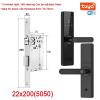 BOGJFC F17 Smart WiFi Fingerprint Door Lock Tuya 5 Way Unlock Fingerprint Password Card Key USB Emergency Charge Mortise 22x200 Fits Door Thickness 40-70mm Black view 2