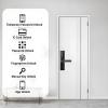 BOGJFC F17 Smart WiFi Fingerprint Door Lock Tuya 5 Way Unlock Fingerprint Password Card Key USB Emergency Charge Mortise 22x200 Fits Door Thickness 40-70mm Black view 3