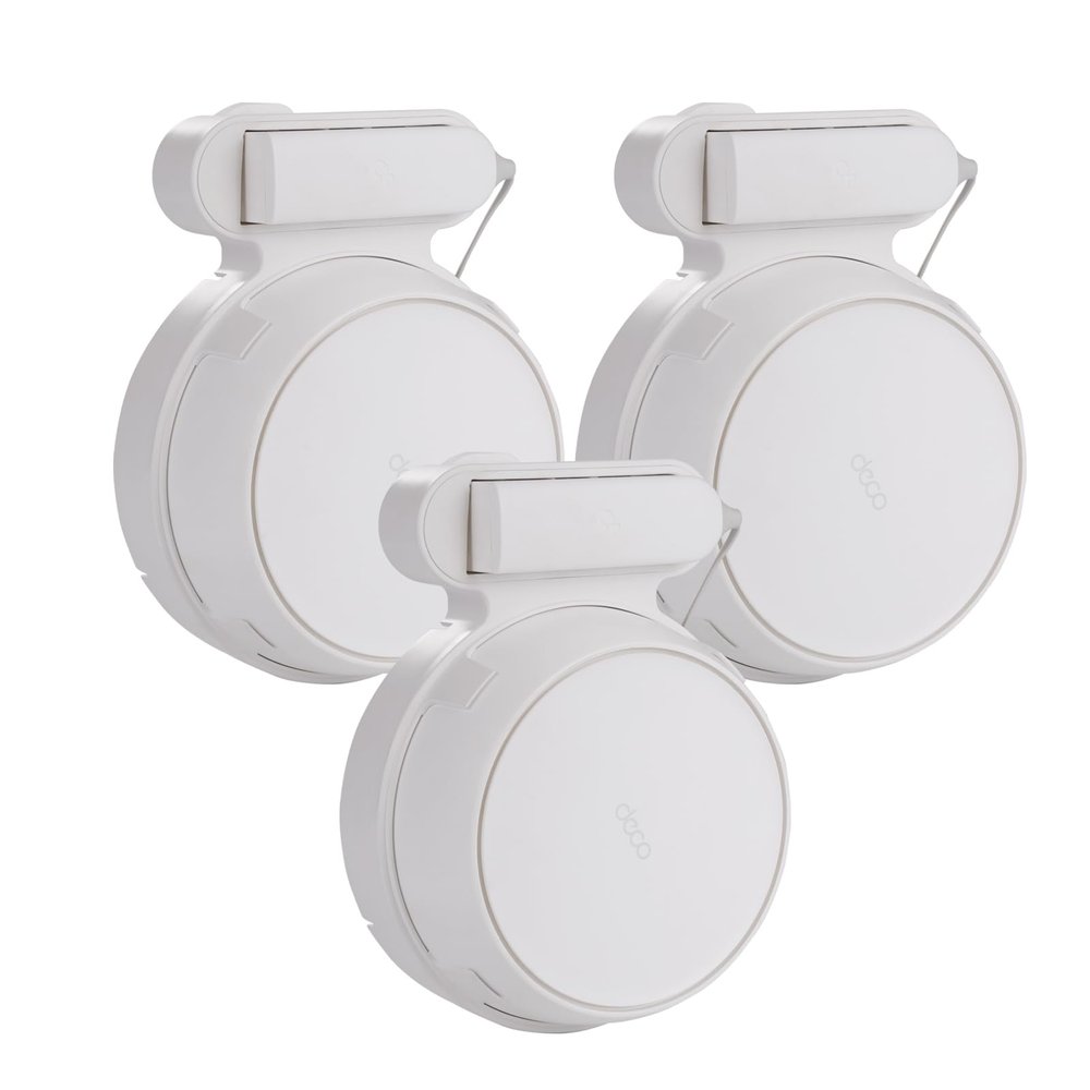 No Drill Router Wall Mount Bracket for TP-Link Deco BE23/BE25/BE3600/BE5000, Hidden Cable Design for WiFi 7 Mesh Wi-Fi System(3pack)