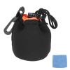 PATIKIL Camera Lens Pouch, 3" ID x 4" H Drawstring Plush Lens Pouch Protective Camera Lens Case Bag Soft Plush Neoprene Bag for DSLR Photography Gear, Black/Orange view 1