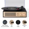 Crosley CR6045A-BK Miles 3-Speed Bluetooth in/Out Record Player Turntable with Built-in Speakers, Black view 2