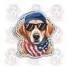 3 Pcs Cool Golden Retriever Dog Sticker, Sunglasses Puppy Lover Vinyl Decal for Men, Women, Teens, Pet Owners, Laptop, Water Bottle, Notebook, Scrapbook, Journal, Car Window, Phone Case, Dad 4 Inches view 1