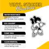 3 Pcs Karate Girl Training Pose Sticker, Martial Arts Silhouette Vinyl Decal for Women, Teens, Kids, Female Students, Dojo Enthusiasts, Laptop, Water Bottle, Notebook, Scrapbook, Journal 6 Inches view 4