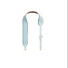 KOLOMOMO Canvas splicing SWIFT leather shoulder strap handmade, 5-speed adjustable design, multiple back methods (Blue Pale Gold Buckle) view 1