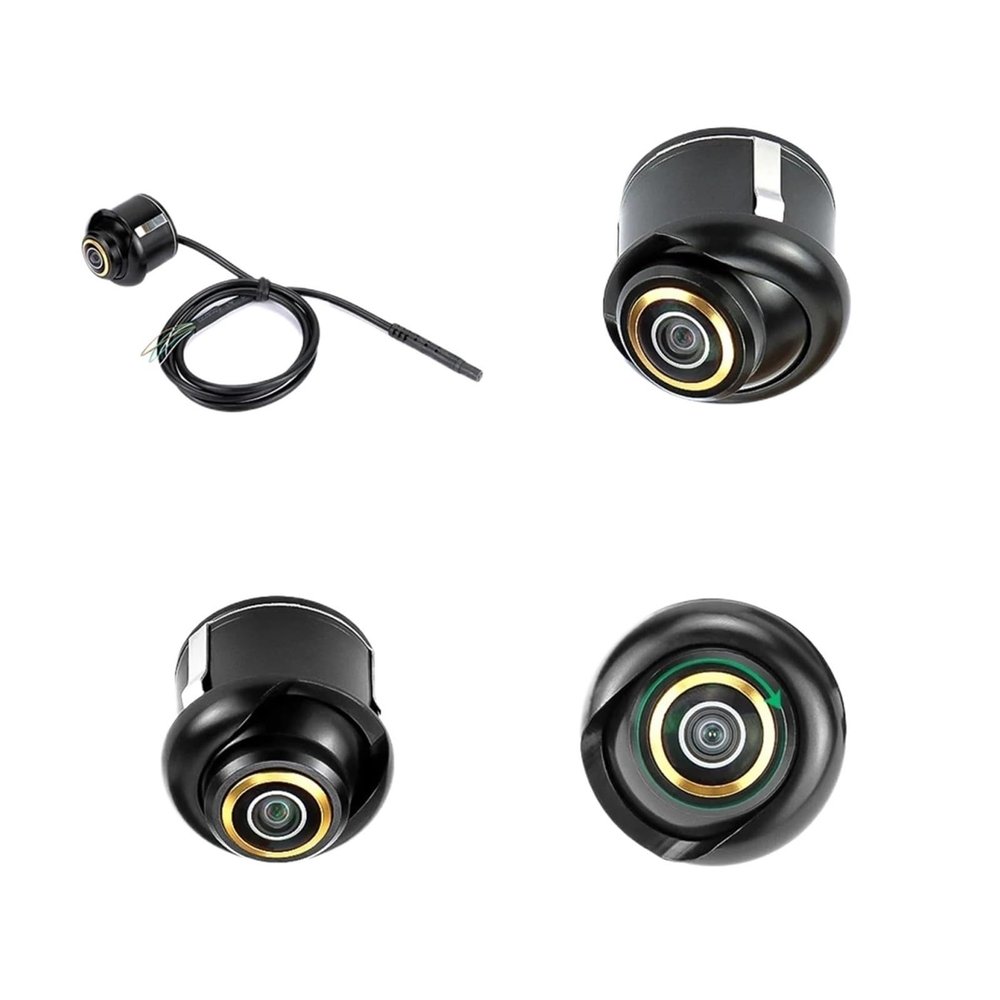 360 Rotate AHD/CVBS Side Rear View Backup Reversing Camera with Switch Box Star Light Waterproof 12v Compatible for Car SUV