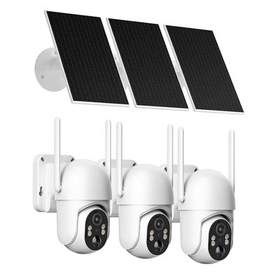 GMOX 4G LTE Cellular Security Cameras Outdoor, No WiFi Security Camera Solar Powered with 360 View, 2K Color Night Vision, Includes SIM Card(Support Verizon/AT&T/T-Mobile) (1)