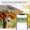 GMOX 4G LTE Cellular Security Cameras Outdoor, No WiFi Security Camera Solar Powered with 360 View, 2K Color Night Vision, Includes SIM Card(Support Verizon/AT&T/T-Mobile) (1) view 3
