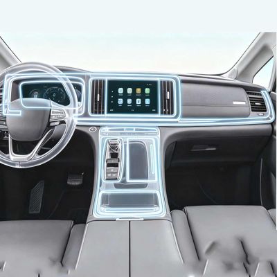 ZGHQHCDRH for Trumpchi M8 2021-2023 Car Transparent TPU Navigation Screen Protector Cover Full Set Touchscreen Protective Film
