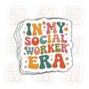 3 Pcs in My Social Worker Era Sticker Funny Quote Vinyl Decal for Therapist, Case Manager, Counselor, Graduate Student, MSW Student, Hospital Social Work Staff, Laptop, Hydroflask, Notebook 7 Inches view 1