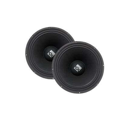 Bass Rockers BRM10LPv2 10" Midrange Loudspeaker  375W Peak / 300W RMS, 8 Ohm, 91dB Sensitivity, Treated Cloth Surround, Paper Cone, Steel Basket (2xBRM10LPv2)