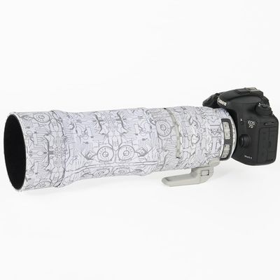 CHASING BIRDS Lens Camouflage Waterproof Coat for Sony FE 100-400mm F4.5-5.6 GM OSS Rainproof Lens Protective Cover Version IV (Electric White, with 1.4X TC (SEL14TC))