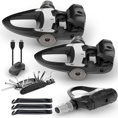 Garmin Rally RS110 Single-Sensing Power Meter Bundle - Rechargeable, Easy-to-Transfer, Shimano SPD-SL Cleat Compatible with PlayBetter Bike Tool