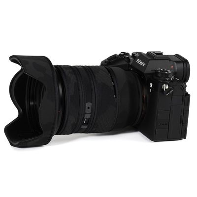 CHASING BIRDS Lens Camouflage Waterproof Coat for Sony FE 24-70mm F2.8 GM Rainproof Lens Protective Cover (Shadow Black Camouflage,GM Version I)