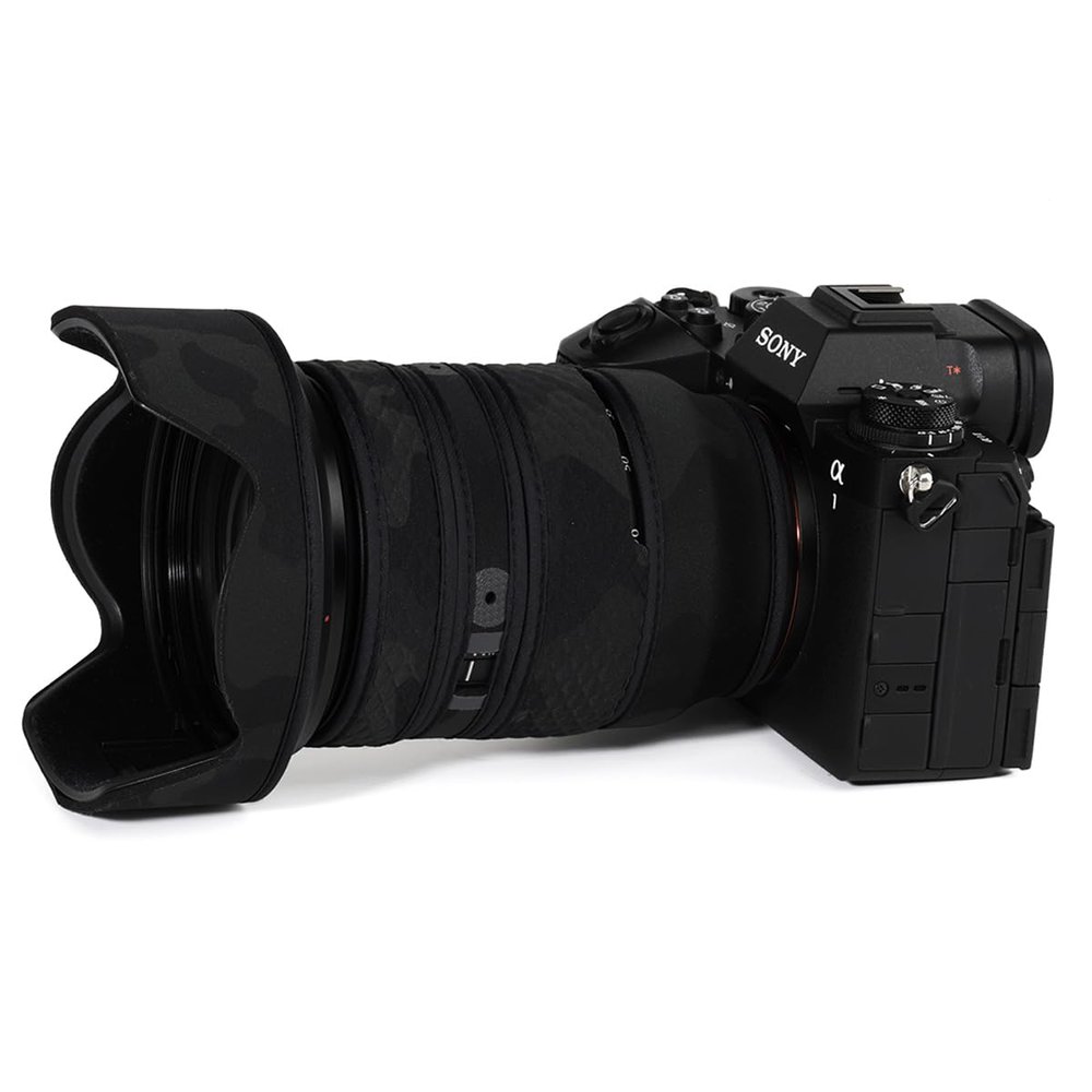 CHASING BIRDS Lens Camouflage Waterproof Coat for Sony FE 24-70mm F2.8 GM Rainproof Lens Protective Cover (Shadow Black Camouflage,GM Version I)