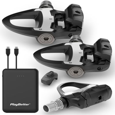 Garmin Rally RS210 Power Meter Pedals PlayBetter Portable Charger Bundle