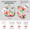 Cute Hard Case Compatible with AirPods Pro 3rd Generation Case (2025), Shockproof Protective Cover with Golden Keychain Ring Clip (Cartoon Flower) view 2