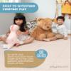 Play Platoon Non-Toxic Large Baby Play Mat for Floor, 16 Tile 96 x 96 inch - Extra-Thick Interlocking Foam Floor Tiles 24 x 24 in Puzzle Mat Pieces with Border, Playmat Rug for Kids - Savanna Print view 3