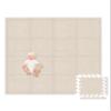 Play Platoon Non-Toxic Large Baby Play Mat for Floor, 9 Tile 72 x 72 inch - Extra-Thick Interlocking Foam Floor Tiles 24 x 24 in Puzzle Mat Pieces with Border, Playmat Rug for Kids - Brushed Cotton view 1