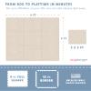 Play Platoon Non-Toxic Large Baby Play Mat for Floor, 9 Tile 72 x 72 inch - Extra-Thick Interlocking Foam Floor Tiles 24 x 24 in Puzzle Mat Pieces with Border, Playmat Rug for Kids - Brushed Cotton view 2