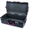 Charcoal Pelican 1615 Air case with Magenta Handles & latches. Comes Empty & with Wheels. view 4