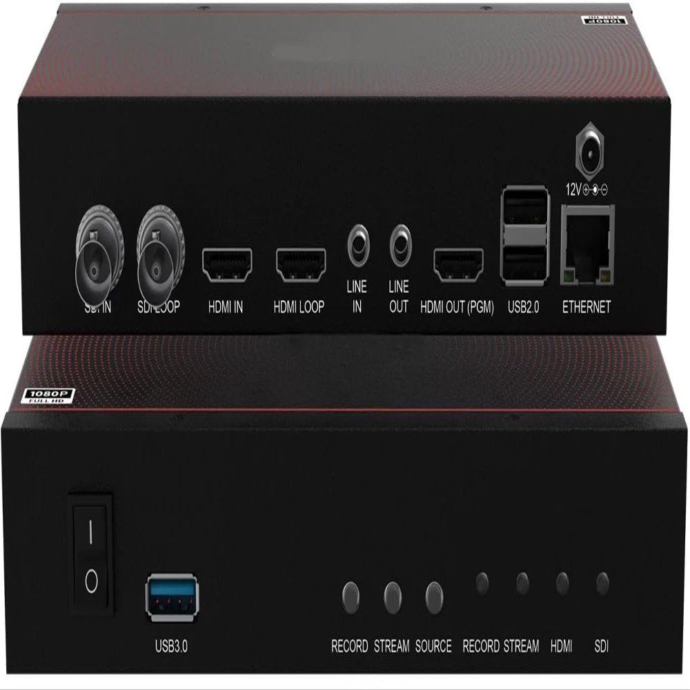 BG-Stream-NDE Encoder/Decoder/Recorder, NDI Support, 1 Channel, Audio/USB 3.0 for Storage, Low Latency Streaming, 1080p60, DHCP Client Support, Intuitive LED Indicators, Firmware Upgradeable