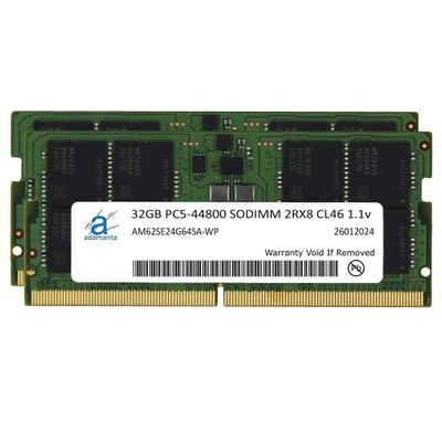 Adamanta 64GB (2x32GB) Compatible for MSI CreatorPro M16 A13U, B13V, B13VI Mobile Workstation Laptop DDR5 5600MHz PC5-44800 SODIMM 2Rx8 CL46 1.1v Notebook Memory Module Upgrade RAM