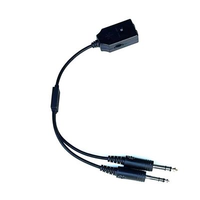 Dual 3.5 mm (TRRS) Aviation Intercom Adapter (General Aviation)