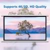 100 Inch Manual Roll-Up Projector Screen Wall-Mounted, 4:3 HD Large Projection Movie Screen for Home Theater, Office, Party view 2
