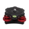 Keenso Adjustable LP64 Aluminum Alloy Leveling Base with Triple Wheel Leveler Bubble Level for Camera Tripod, Great for Landscape Photography Enthusiasts view 1