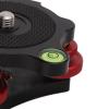 Keenso Adjustable LP64 Aluminum Alloy Leveling Base with Triple Wheel Leveler Bubble Level for Camera Tripod, Great for Landscape Photography Enthusiasts view 3