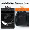 EV Charging Cable Storage Bag for Lordstown Endurance 2023, PU Leather Water Resistant Organizer, Large Capacity Portable Case with Handle, Cable Organizer Case,B Leather Texture Texture view 3