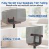 Upgraded Height Adjustable Floor Speaker Stand for Sonos Five & Play 5 Speaker Stand Vertical & Horizontal Speaker Stand for Sonos Play 5 Gen 2 & Sonos Five Stand with Cable Management (Black, 2 Pack) view 4