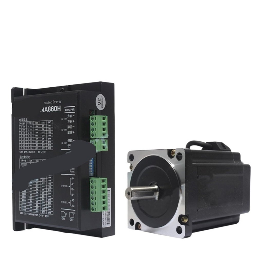 1pcs 86BYG250D Stepper Motor Kit 2Phase 8.5N.m 118mm Nema34 Motor MA860H 2.0A-7.20A AC18V-60V.DC24-80VDC Driver Computerized Numerical Control Engraving Machine