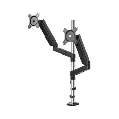 Arm Monitor, 15-27inch Dual Monitor Mount, Ergonomic Full Motion Dual Monitor Arm Desk Mount with C-clamp and VESA 75/100mm, Max 14.3 lbs Each Arm Monitor Arm Stand Adjustable(70cm)