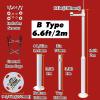 Segmented Structure Tall Security Camera Pole Outdoor, 3 4 5 6 M Outdoor-Rated Surveillance Poles Bracket for Around Schools, Heavy Duty Pole Mount Corner Bracket Kit(2 Sections 6.6ft/2m) view 2